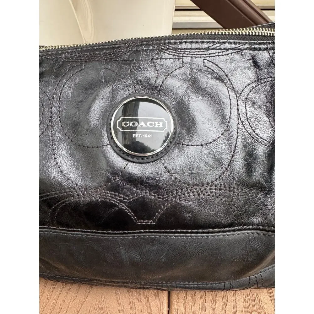 Coach Signature Patent Leather Shoulder Bag F17421 (220